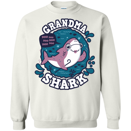 Sweatshirts White / S Shark Family trazo - Grandma Crewneck Sweatshirt