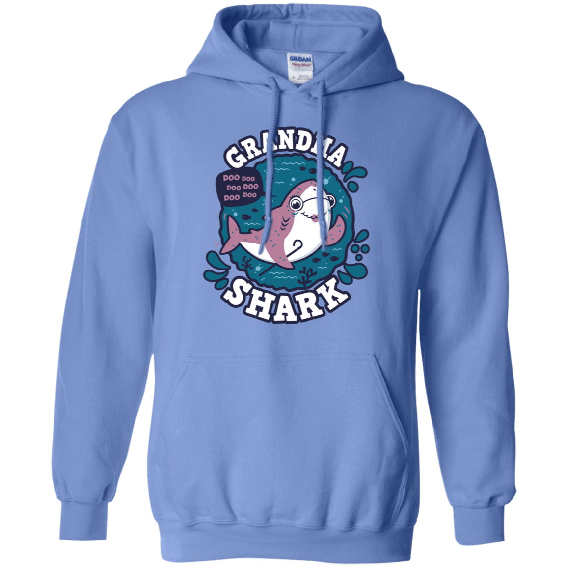 Sweatshirts Carolina Blue / S Shark Family trazo - Grandma Pullover Hoodie