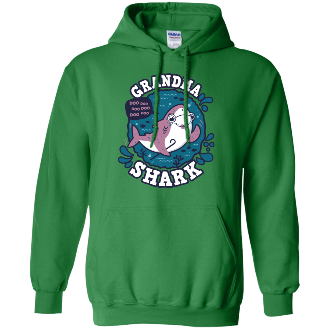 Sweatshirts Irish Green / S Shark Family trazo - Grandma Pullover Hoodie