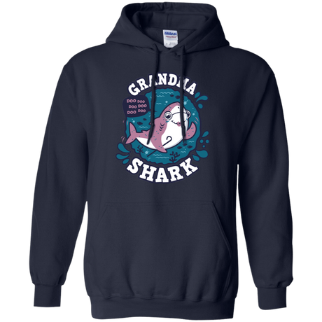 Sweatshirts Navy / S Shark Family trazo - Grandma Pullover Hoodie