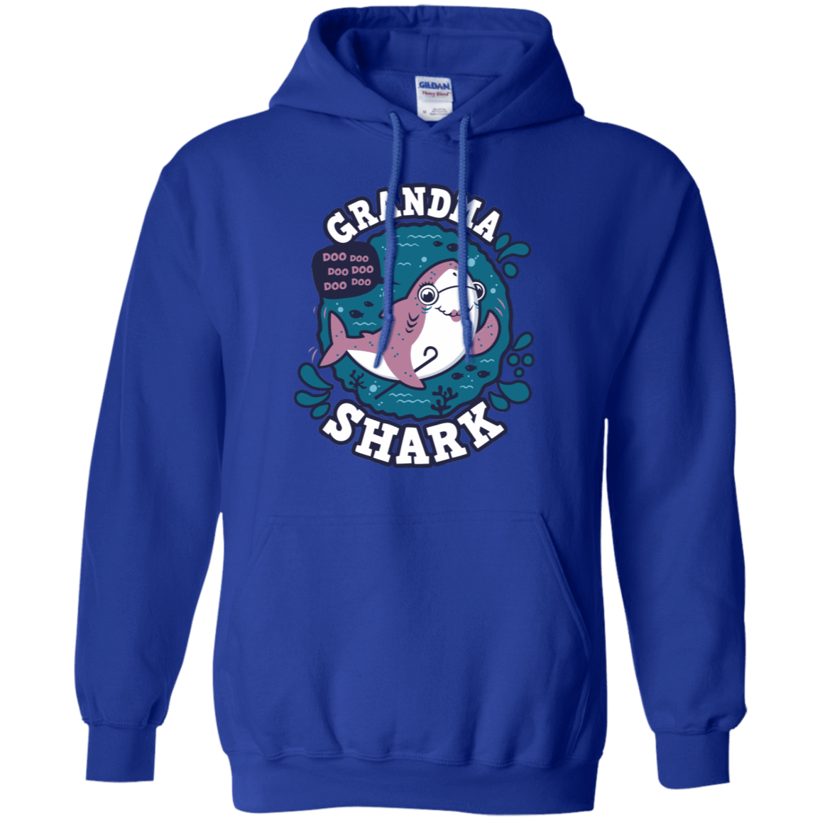 Sweatshirts Royal / S Shark Family trazo - Grandma Pullover Hoodie