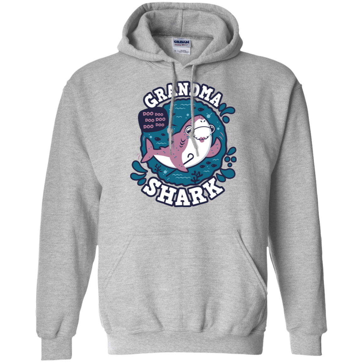 Sweatshirts Sport Grey / S Shark Family trazo - Grandma Pullover Hoodie