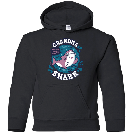 Sweatshirts Black / YS Shark Family trazo - Grandma Youth Hoodie