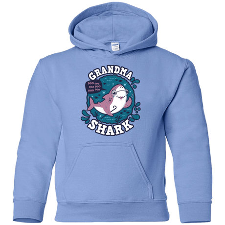 Sweatshirts Carolina Blue / YS Shark Family trazo - Grandma Youth Hoodie