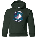 Sweatshirts Forest Green / YS Shark Family trazo - Grandma Youth Hoodie