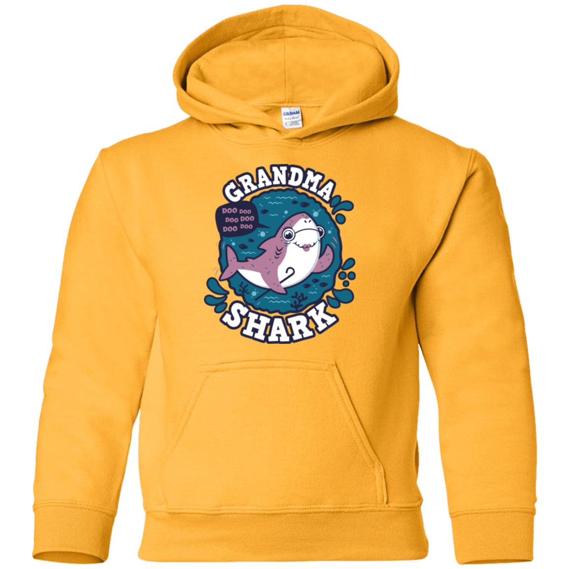 Sweatshirts Gold / YS Shark Family trazo - Grandma Youth Hoodie