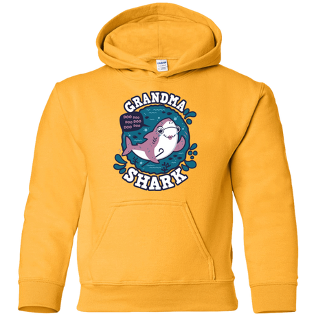 Sweatshirts Gold / YS Shark Family trazo - Grandma Youth Hoodie