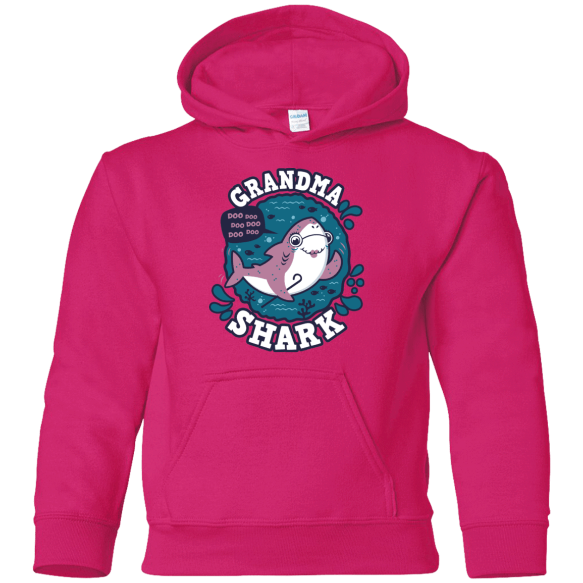 Sweatshirts Heliconia / YS Shark Family trazo - Grandma Youth Hoodie