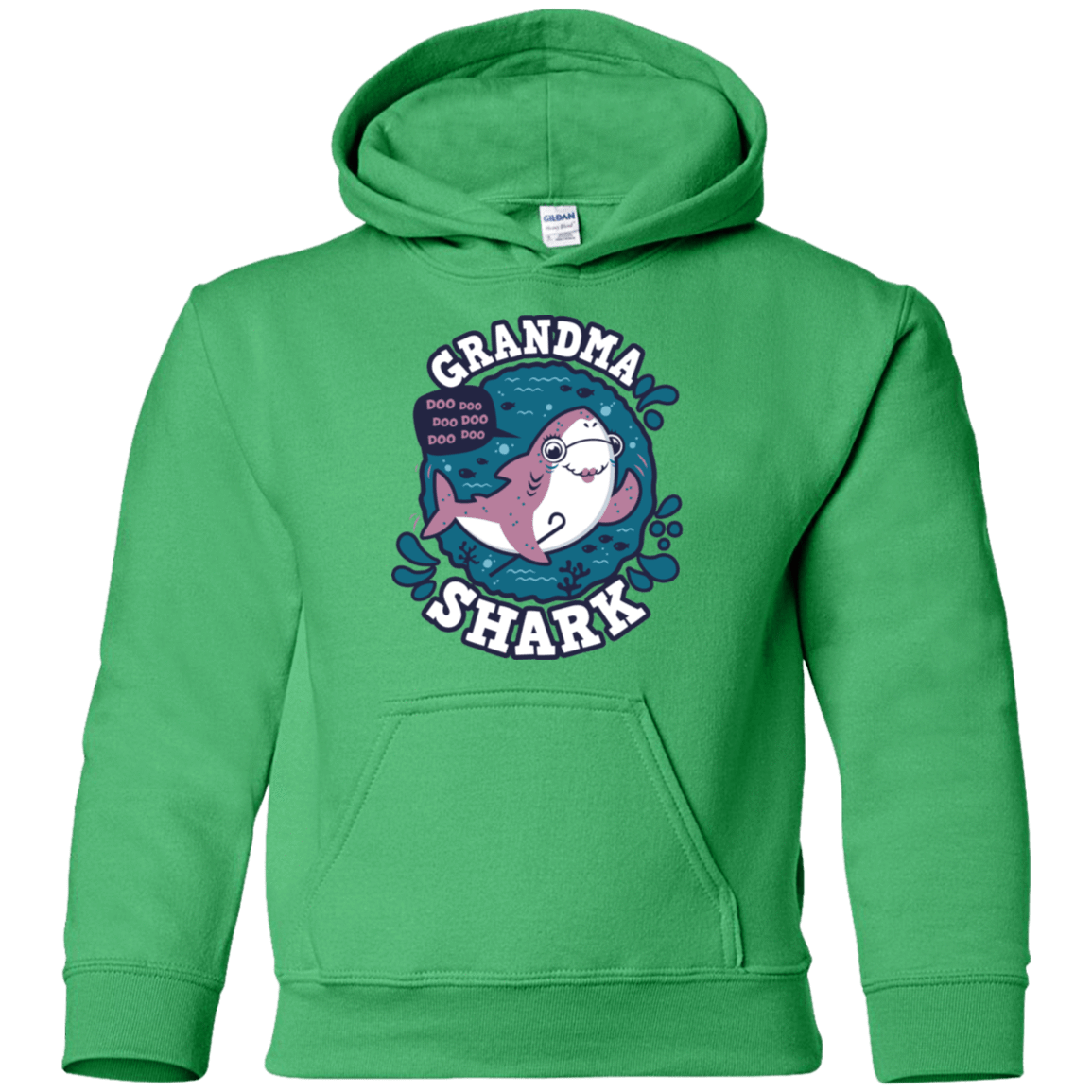 Sweatshirts Irish Green / YS Shark Family trazo - Grandma Youth Hoodie