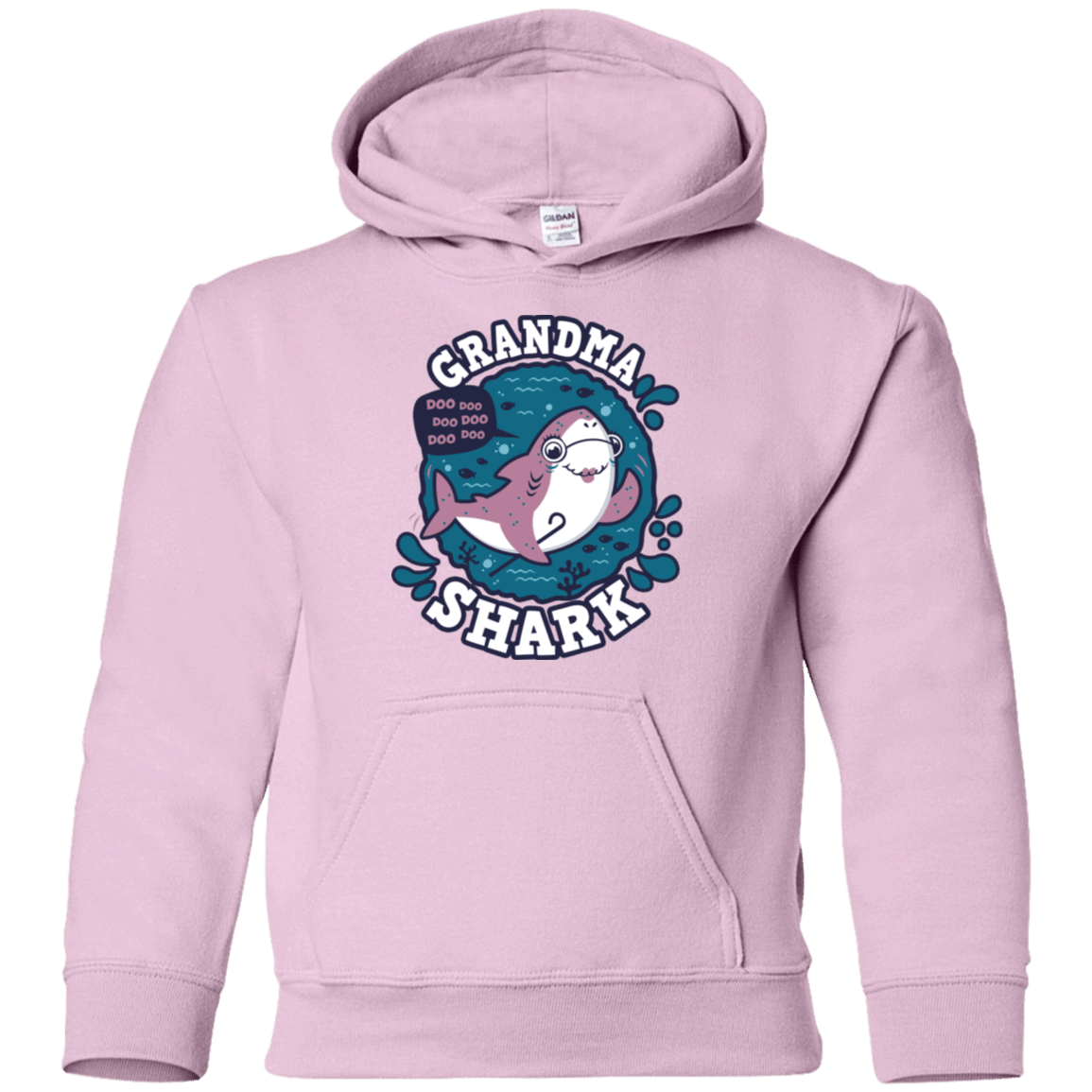 Sweatshirts Light Pink / YS Shark Family trazo - Grandma Youth Hoodie