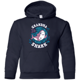 Sweatshirts Navy / YS Shark Family trazo - Grandma Youth Hoodie