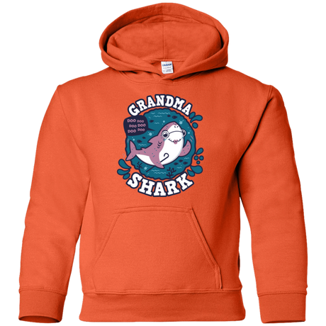 Sweatshirts Orange / YS Shark Family trazo - Grandma Youth Hoodie