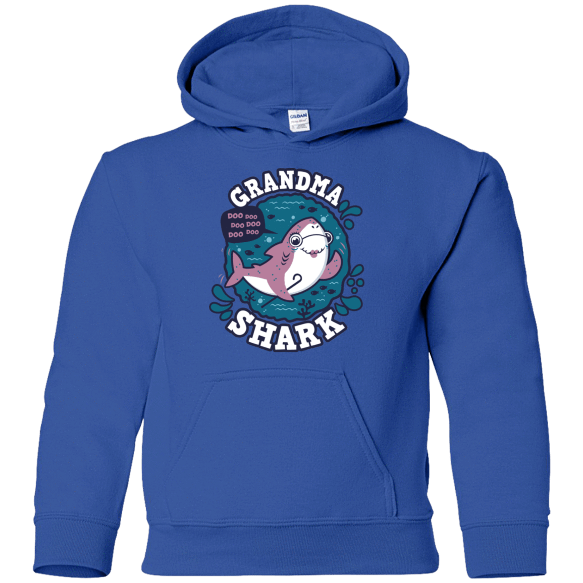 Sweatshirts Royal / YS Shark Family trazo - Grandma Youth Hoodie