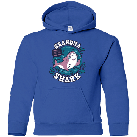 Sweatshirts Royal / YS Shark Family trazo - Grandma Youth Hoodie