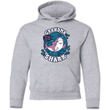 Sweatshirts Sport Grey / YS Shark Family trazo - Grandma Youth Hoodie