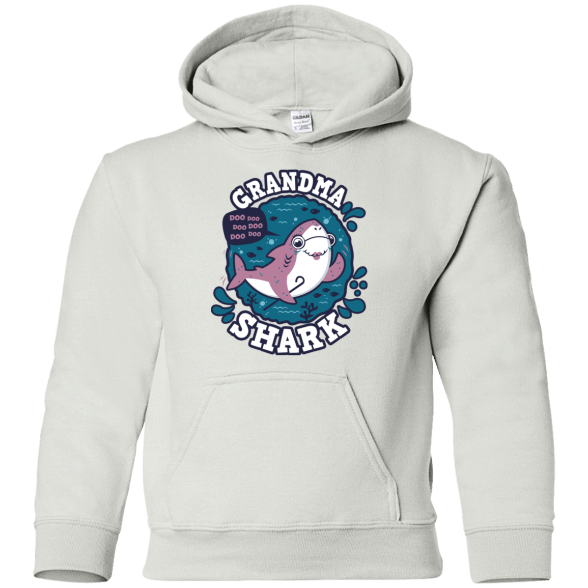 Sweatshirts White / YS Shark Family trazo - Grandma Youth Hoodie