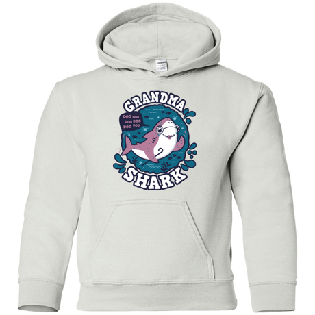 Sweatshirts White / YS Shark Family trazo - Grandma Youth Hoodie