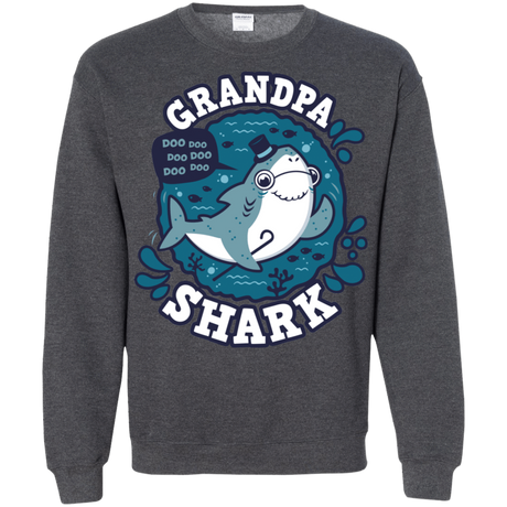 Sweatshirts Dark Heather / S Shark Family trazo - Grandpa Crewneck Sweatshirt