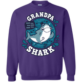 Sweatshirts Purple / S Shark Family trazo - Grandpa Crewneck Sweatshirt