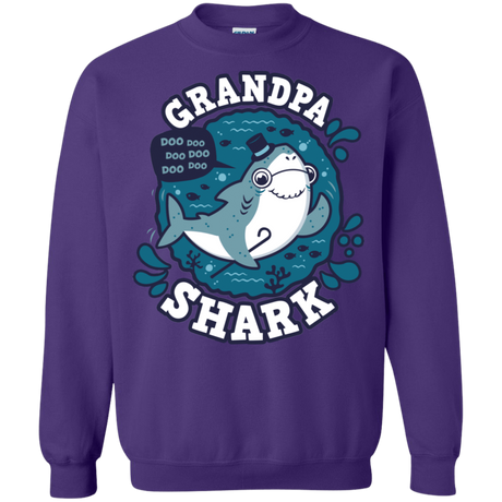 Sweatshirts Purple / S Shark Family trazo - Grandpa Crewneck Sweatshirt