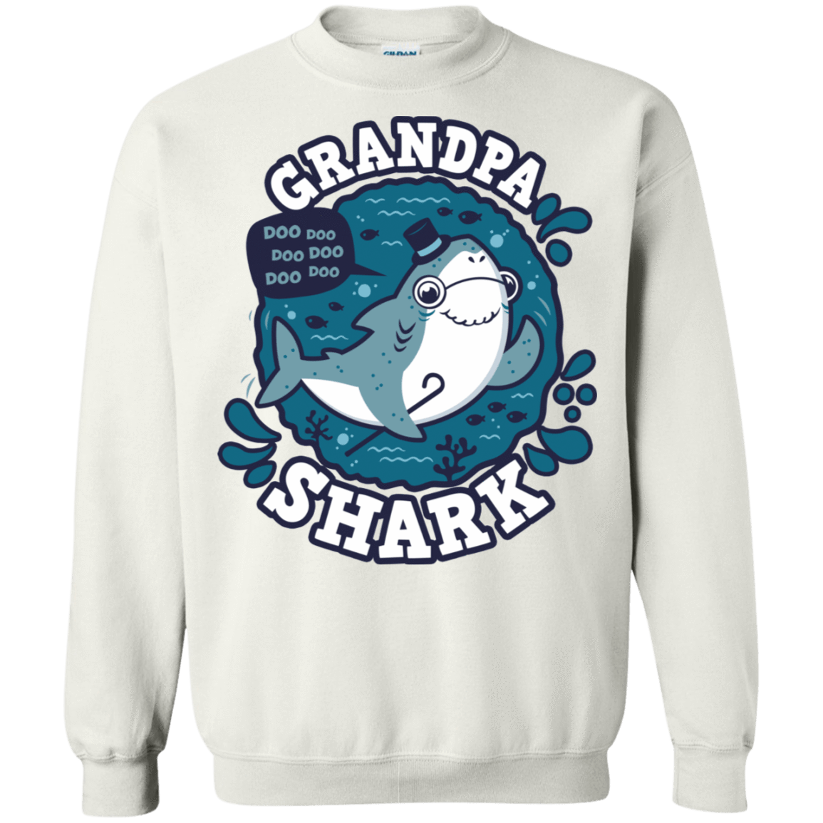 Sweatshirts White / S Shark Family trazo - Grandpa Crewneck Sweatshirt