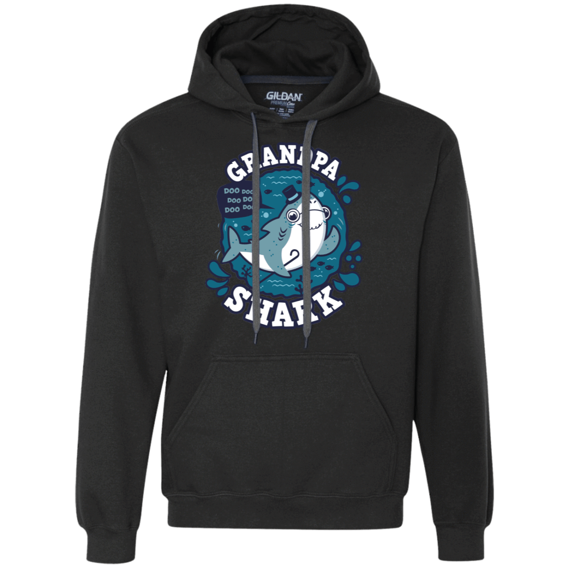 Sweatshirts Black / S Shark Family trazo - Grandpa Premium Fleece Hoodie
