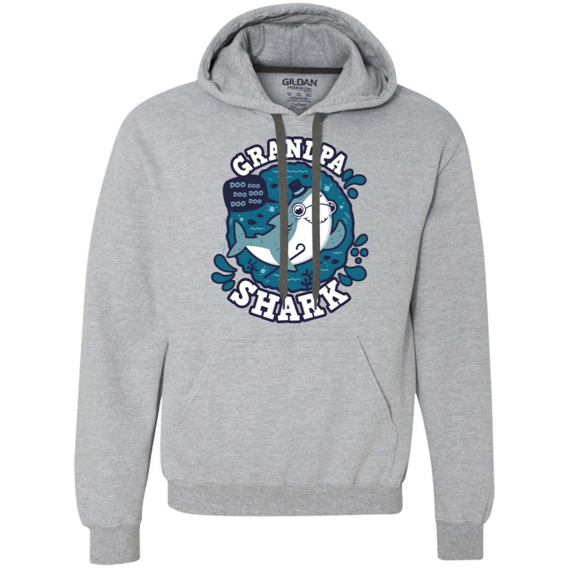 Sweatshirts Sport Grey / 2XL Shark Family trazo - Grandpa Premium Fleece Hoodie