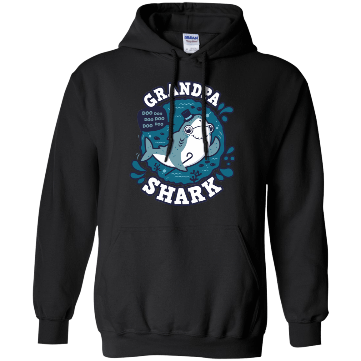 Sweatshirts Black / S Shark Family trazo - Grandpa Pullover Hoodie