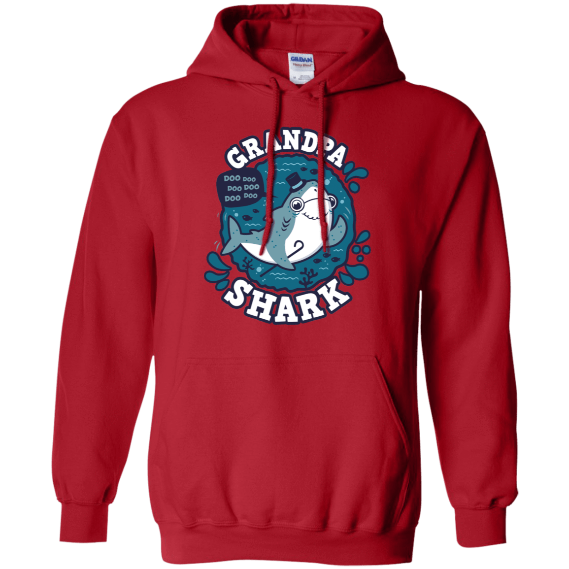 Sweatshirts Red / S Shark Family trazo - Grandpa Pullover Hoodie