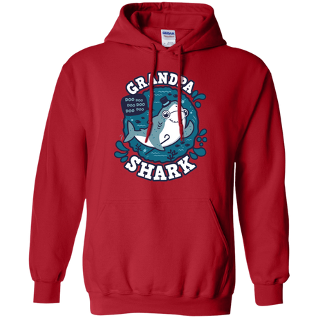 Sweatshirts Red / S Shark Family trazo - Grandpa Pullover Hoodie