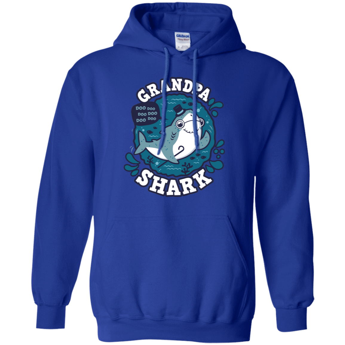 Sweatshirts Royal / S Shark Family trazo - Grandpa Pullover Hoodie