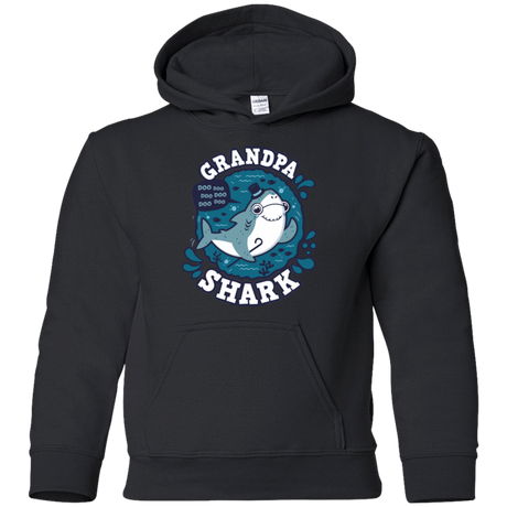 Sweatshirts Black / YS Shark Family trazo - Grandpa Youth Hoodie