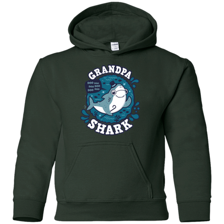 Sweatshirts Forest Green / YS Shark Family trazo - Grandpa Youth Hoodie