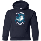 Sweatshirts Navy / YS Shark Family trazo - Grandpa Youth Hoodie