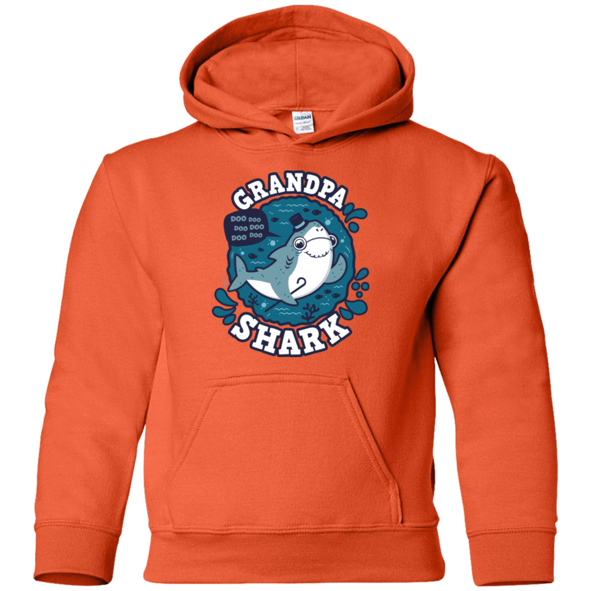 Sweatshirts Orange / YS Shark Family trazo - Grandpa Youth Hoodie