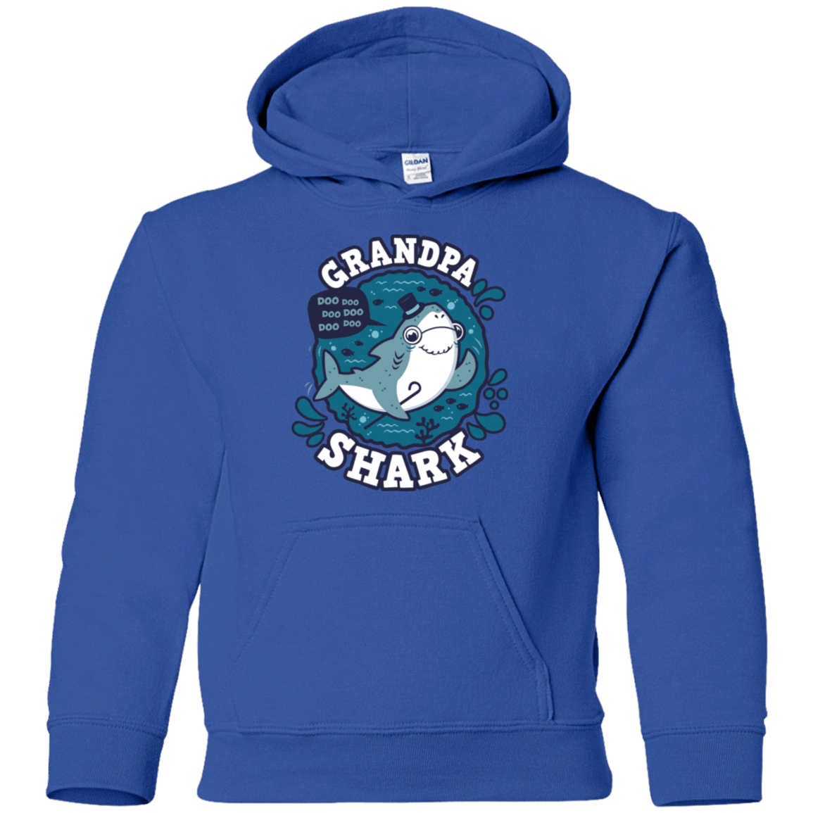 Sweatshirts Royal / YS Shark Family trazo - Grandpa Youth Hoodie