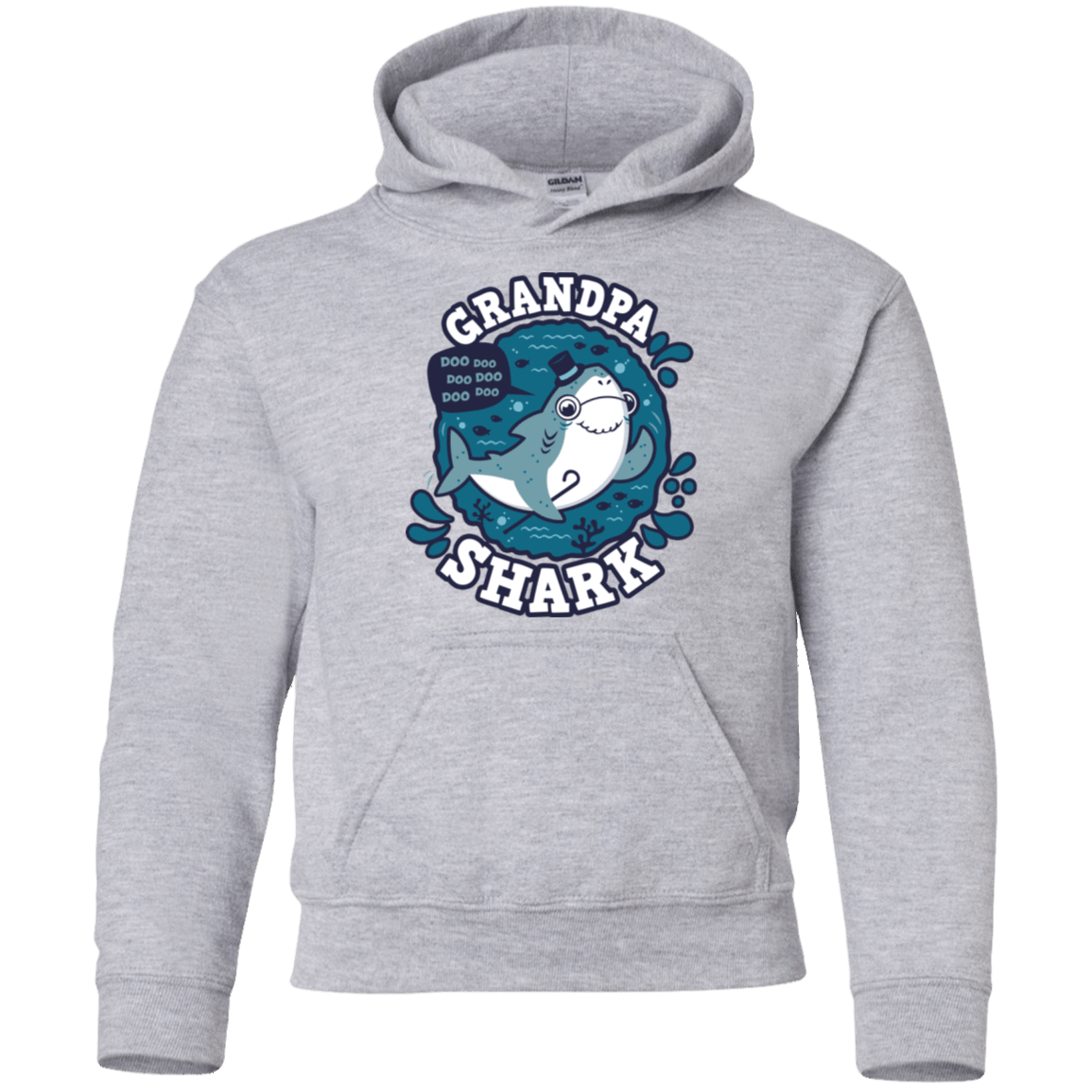 Sweatshirts Sport Grey / YS Shark Family trazo - Grandpa Youth Hoodie