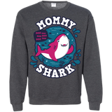Sweatshirts Dark Heather / S Shark Family trazo - Mommy Crewneck Sweatshirt
