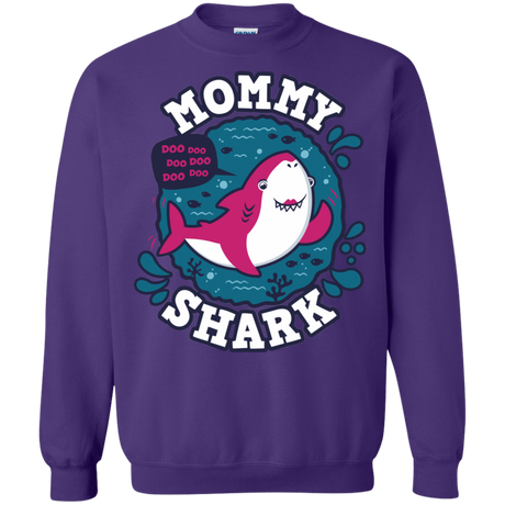 Sweatshirts Purple / S Shark Family trazo - Mommy Crewneck Sweatshirt