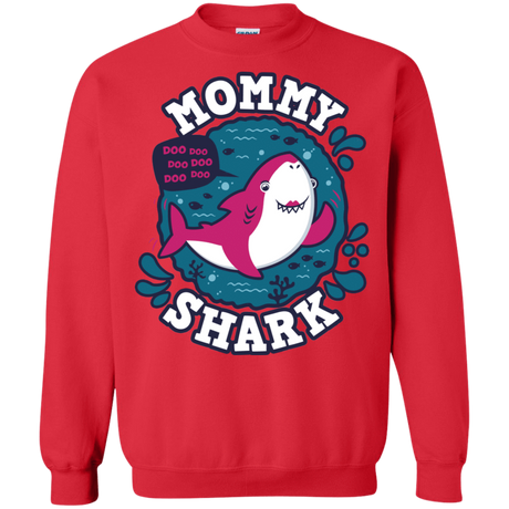 Sweatshirts Red / S Shark Family trazo - Mommy Crewneck Sweatshirt