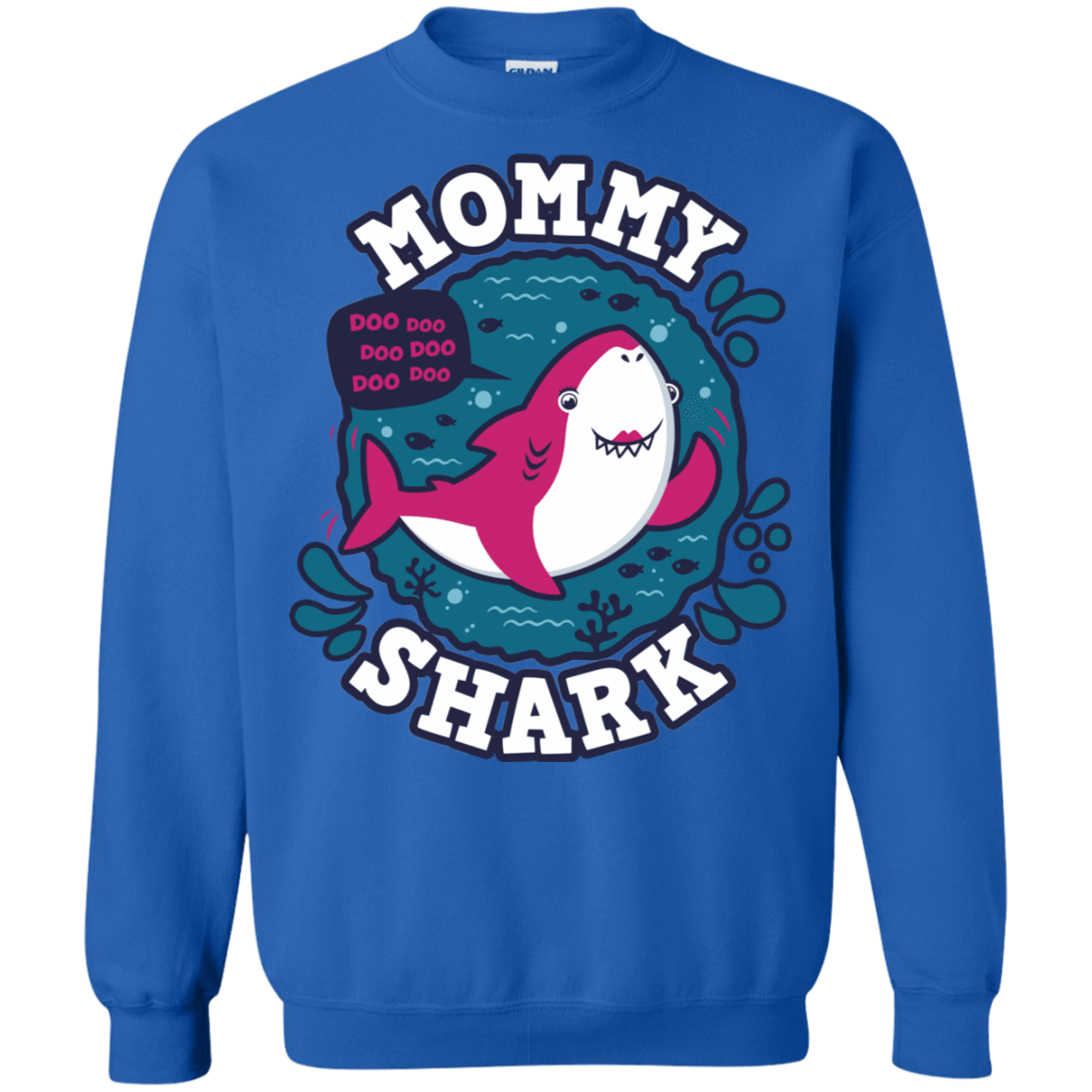 Sweatshirts Royal / S Shark Family trazo - Mommy Crewneck Sweatshirt