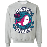 Sweatshirts Sport Grey / S Shark Family trazo - Mommy Crewneck Sweatshirt