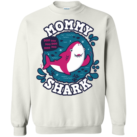 Sweatshirts White / S Shark Family trazo - Mommy Crewneck Sweatshirt