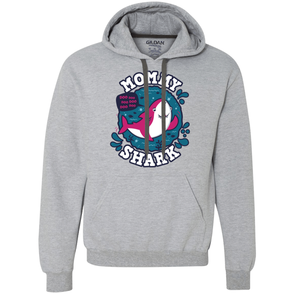 Sweatshirts Sport Grey / 2XL Shark Family trazo - Mommy Premium Fleece Hoodie