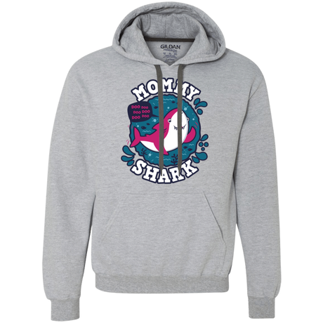 Sweatshirts Sport Grey / 2XL Shark Family trazo - Mommy Premium Fleece Hoodie