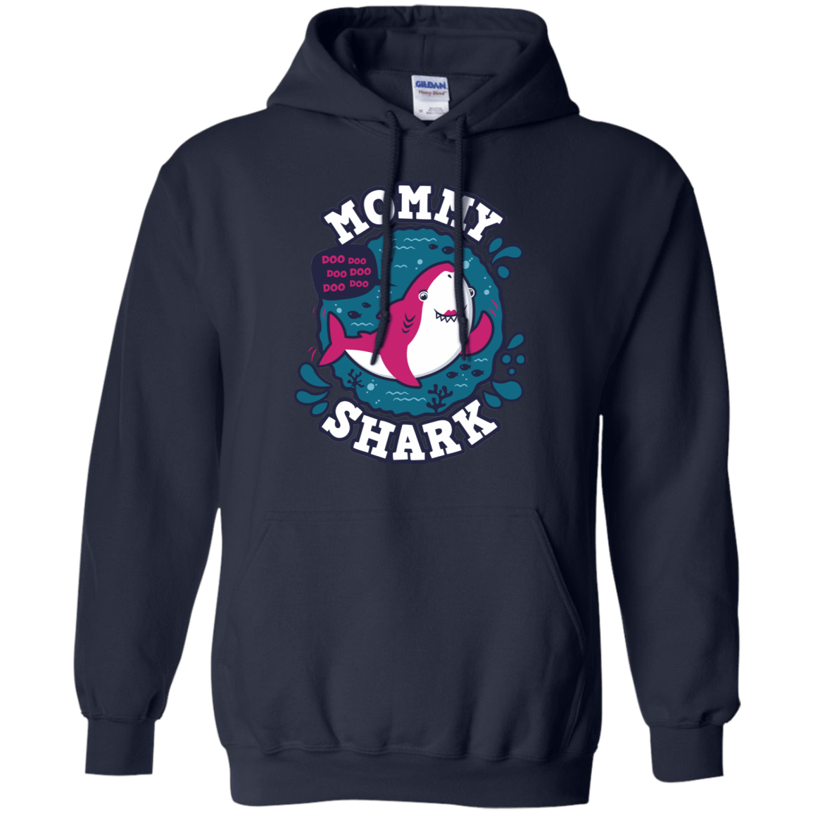 Sweatshirts Navy / S Shark Family trazo - Mommy Pullover Hoodie