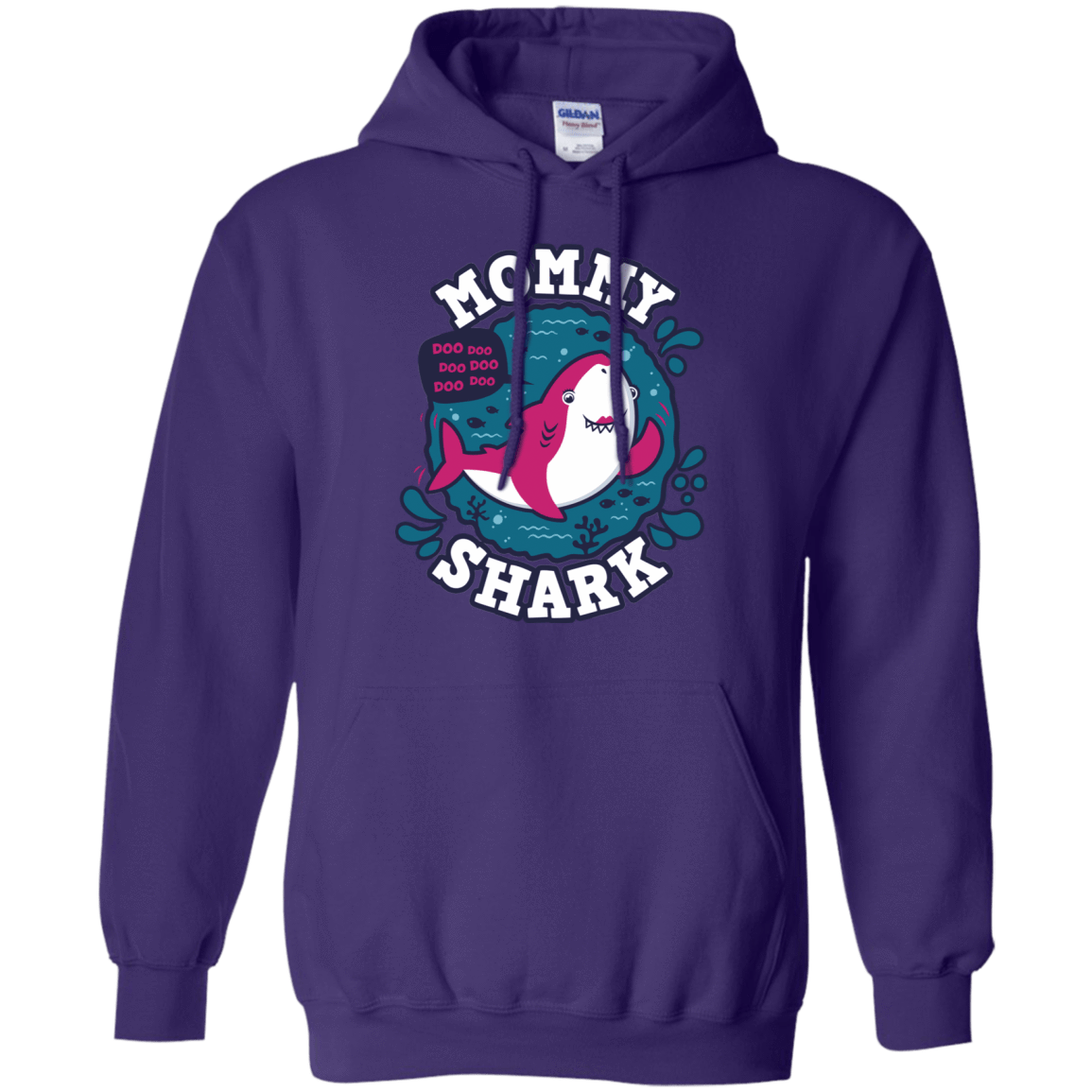 Sweatshirts Purple / S Shark Family trazo - Mommy Pullover Hoodie