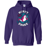 Sweatshirts Purple / S Shark Family trazo - Mommy Pullover Hoodie