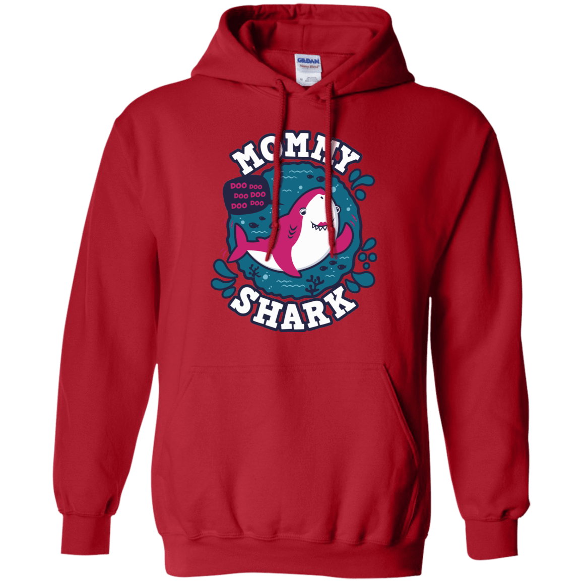 Sweatshirts Red / S Shark Family trazo - Mommy Pullover Hoodie