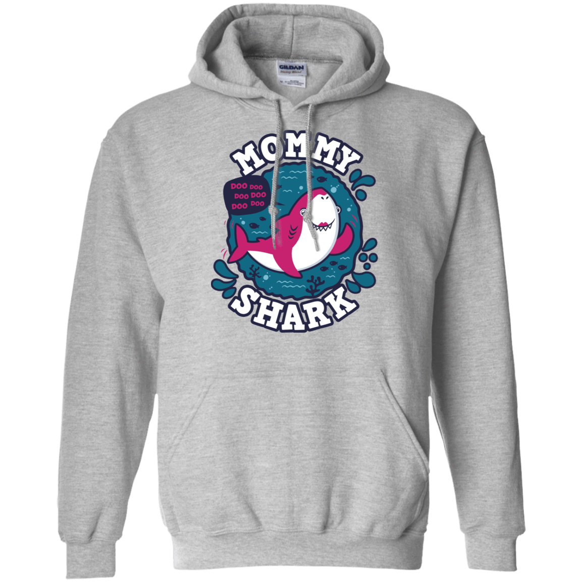 Sweatshirts Sport Grey / S Shark Family trazo - Mommy Pullover Hoodie